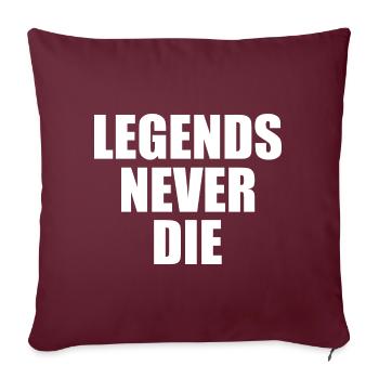 Legends never die - Housse de coussin décorative 45 x 45 cm - bordeaux - Devant
