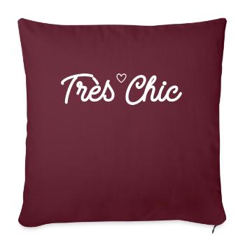 Très Chic - Housse de coussin décorative 45 x 45 cm - bordeaux - Devant