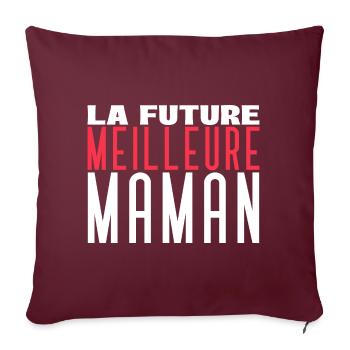 La future meilleure maman - Housse de coussin décorative 45 x 45 cm - bordeaux - Devant