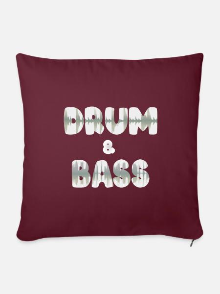 DNB-Wellenform - Sofakissenbezug 45 x 45 cm - Burgunderrot