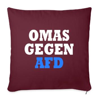Omas gegen afd - Sofakissenbezug 45 x 45 cm - Burgunderrot - Vorne