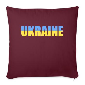 ukraine - Housse de coussin décorative 45 x 45 cm - bordeaux - Devant