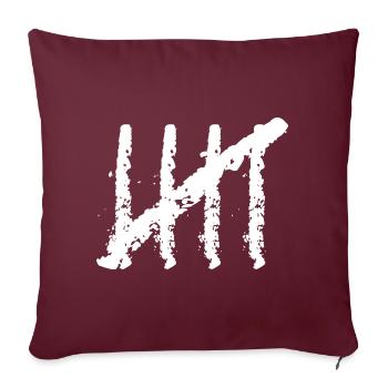 Cinq 5 nombre de craies - Housse de coussin décorative 45 x 45 cm - bordeaux - Devant