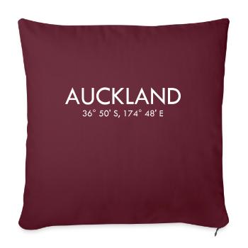 Auckland - New Zealand - Coordinates - Latitude - Sofa pillowcase 17,3'' x 17,3'' (45 x 45 cm) - burgundy - Front