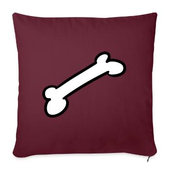 Os chien idée cadeau Amour de chien - Housse de coussin décorative 45 x 45 cm - bordeaux - Devant
