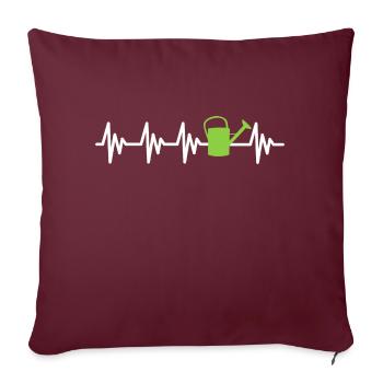 Jardinage Battements de coeur Arrosoir Jardin jardin - Housse de coussin décorative 45 x 45 cm - bordeaux - Devant