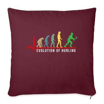 L’évolution du hurling - Housse de coussin décorative 45 x 45 cm - bordeaux - Devant