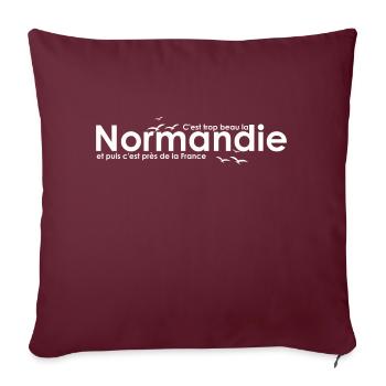 Schöne Normandie - Sofakissenbezug 45 x 45 cm - Burgunderrot - Vorne