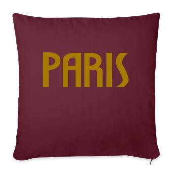 Paris - Housse de coussin décorative 45 x 45 cm - bordeaux - Devant