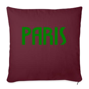 Paris - Housse de coussin décorative 45 x 45 cm - bordeaux - Devant