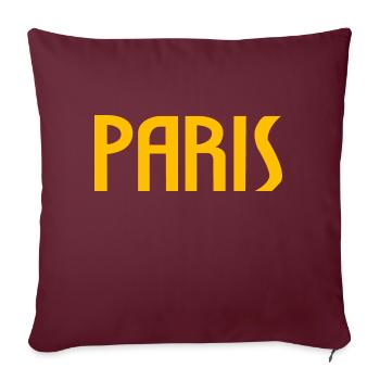 Paris - Housse de coussin décorative 45 x 45 cm - bordeaux - Devant