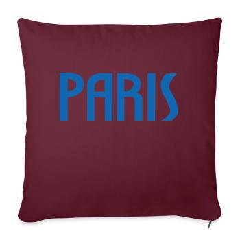 Paris - Housse de coussin décorative 45 x 45 cm - bordeaux - Devant
