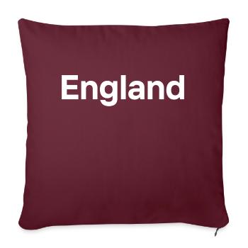 England - Sofakissenbezug 45 x 45 cm - Burgunderrot - Vorne