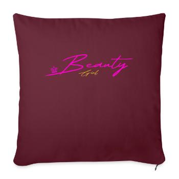 Beauty Girl Crown Rose - Housse de coussin décorative 45 x 45 cm - bordeaux - Devant