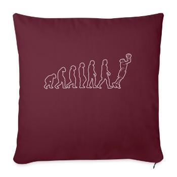 Basket-ball Équipe de basket-ball Basketteur - Housse de coussin décorative 45 x 45 cm - bordeaux - Devant