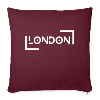 Londres - Housse de coussin décorative 45 x 45 cm - bordeaux - Devant