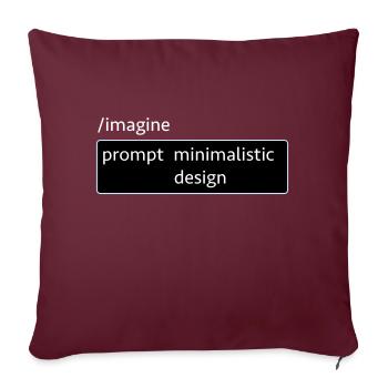 Conception d’image AI-Prompt Dire informatique AI Computer - Housse de coussin décorative 45 x 45 cm - bordeaux - Devant