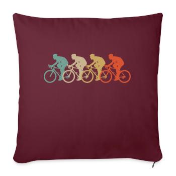 Retro Vintage Style Fahrrad Radsport Zweirad Sport - Sofakissenbezug 45 x 45 cm - Burgunderrot - Vorne