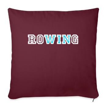 Row Rowing Rudern Ruder Sport Aviron Win - Sofakissenbezug 45 x 45 cm - Burgunderrot - Vorne