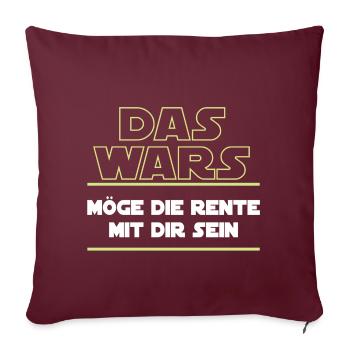 C’était la retraite star - Housse de coussin décorative 45 x 45 cm - bordeaux - Devant