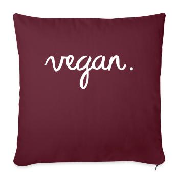 VEGAN Shirt - Scripture Statement Cadeau eco vibes - Housse de coussin décorative 45 x 45 cm - bordeaux - Devant