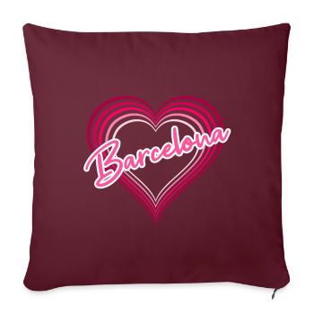 Barcelone - Housse de coussin décorative 45 x 45 cm - bordeaux - Devant