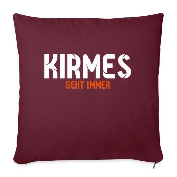 Kirmes geht immer - Sofakissenbezug 45 x 45 cm - Burgunderrot - Vorne