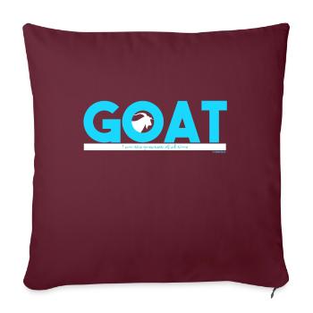 Chèvre - Housse de coussin décorative 45 x 45 cm - bordeaux - Devant