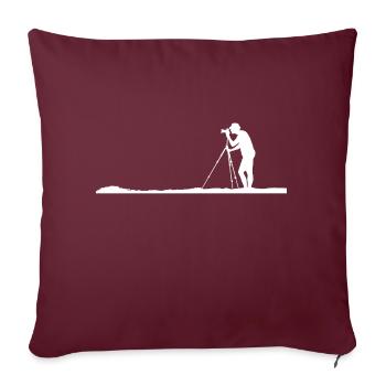 Photographie - Housse de coussin décorative 45 x 45 cm - bordeaux - Devant