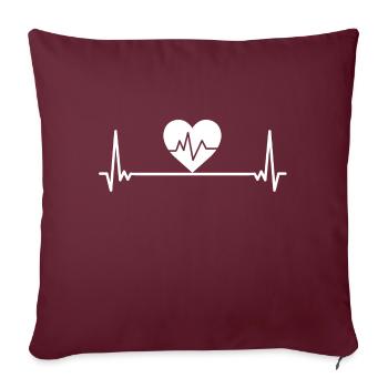 EKG heart cardio cardiologist doctor gift idea - Sofakissenbezug 45 x 45 cm - Burgunderrot - Vorne