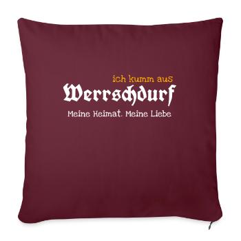 Wehrsdorf - Sofakissenbezug 45 x 45 cm - Burgunderrot - Vorne