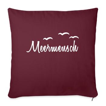 Meermensch Möven - Housse de coussin décorative 45 x 45 cm - bordeaux - Devant