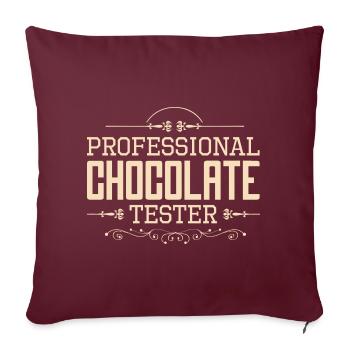 Chocolat Chocolat Chocolat Barre de chocolat Cuisson - Housse de coussin décorative 45 x 45 cm - bordeaux - Devant