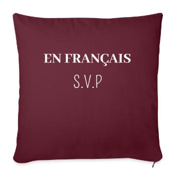 en Français s'il vous plait - Housse de coussin décorative 45 x 45 cm - bordeaux - Devant