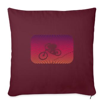 Downhill biken - Sofakissenbezug 45 x 45 cm - Burgunderrot - Vorne