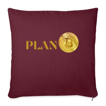 PLAN B - Sofakissenbezug 45 x 45 cm - Burgunderrot - Vorne