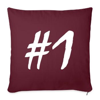 #1 - Sofakissenbezug 45 x 45 cm - Burgunderrot - Vorne