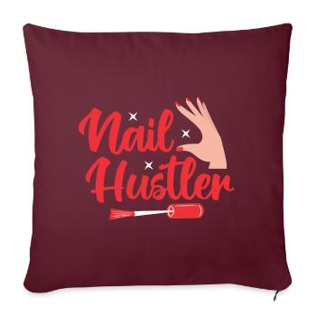Vernis à ongles Nail Design Manucure Nail Studio Nails - Housse de coussin décorative 45 x 45 cm - bordeaux - Devant