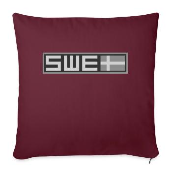 Drapeau tactique de la Suède - Housse de coussin décorative 45 x 45 cm - bordeaux - Devant