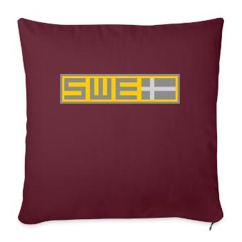 Taktische Flagge Schwedens - Sofakissenbezug 45 x 45 cm - Burgunderrot - Vorne