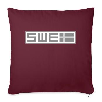Taktische Flagge Schwedens - Sofakissenbezug 45 x 45 cm - Burgunderrot - Vorne