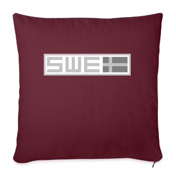 Schwedische Taktik - Sofakissenbezug 45 x 45 cm - Burgunderrot - Vorne