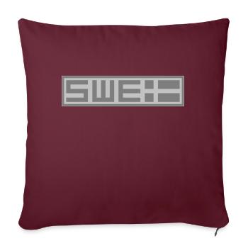 Schwedische Taktik - Sofakissenbezug 45 x 45 cm - Burgunderrot - Vorne