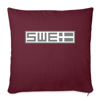 Tactique suédoise - Housse de coussin décorative 45 x 45 cm - bordeaux - Devant