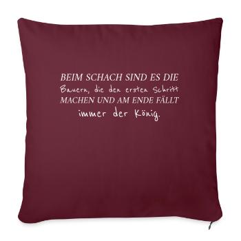 lustige Bauern Landwirt Sprüche - Sofakissenbezug 45 x 45 cm - Burgunderrot - Vorne