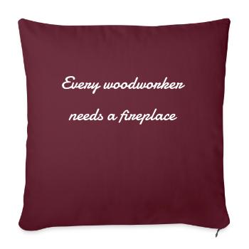 charpentier blague bûcheron john carpenter - Housse de coussin décorative 45 x 45 cm - bordeaux - Devant