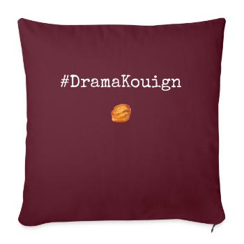 #DramaKouign White - Housse de coussin décorative 45 x 45 cm - bordeaux - Devant