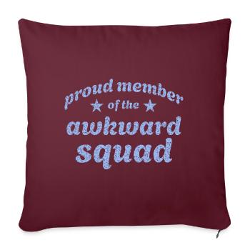 Fier membre de l’équipe maladroite - Housse de coussin décorative 45 x 45 cm - bordeaux - Devant
