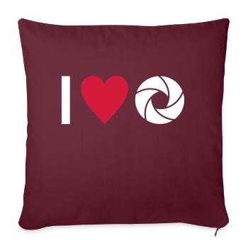 Photograph - Sofa pillowcase 17,3'' x 17,3'' (45 x 45 cm) - burgundy - Front