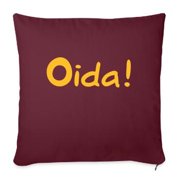 Oida - Österreich - Sofakissenbezug 45 x 45 cm - Burgunderrot - Vorne